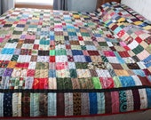 Colorful Crazy Scrap Quilt Blanket Full Queen King 88 quot by 108 quot Bright Beautiful