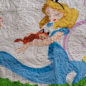 Alice in Wonderland  Crib blanket,  Alice Quilt,Baby Todler blanket 34.5"x41.5"