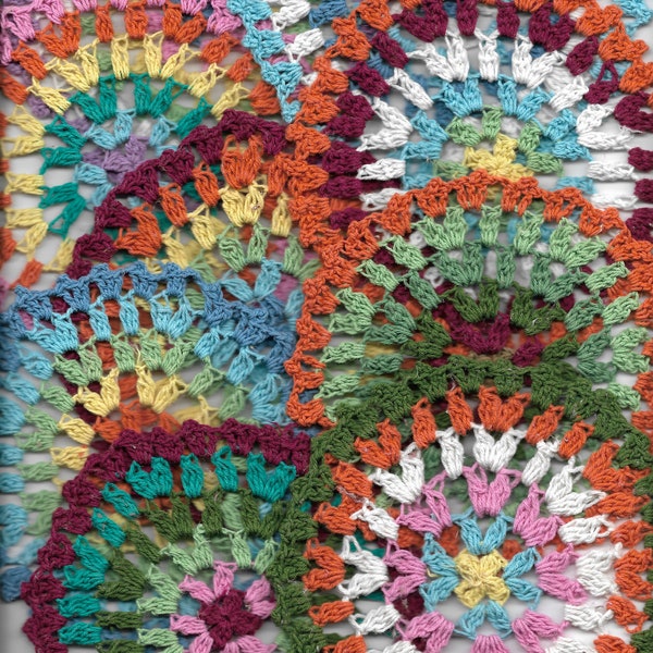 Colorful Doilies set, 5" Hand Crochet Doilies ,Rainbow doilies ,  Mandala doilies, Lace Doilies ,Doilies Dream catchers ,9pc crochet Coaster