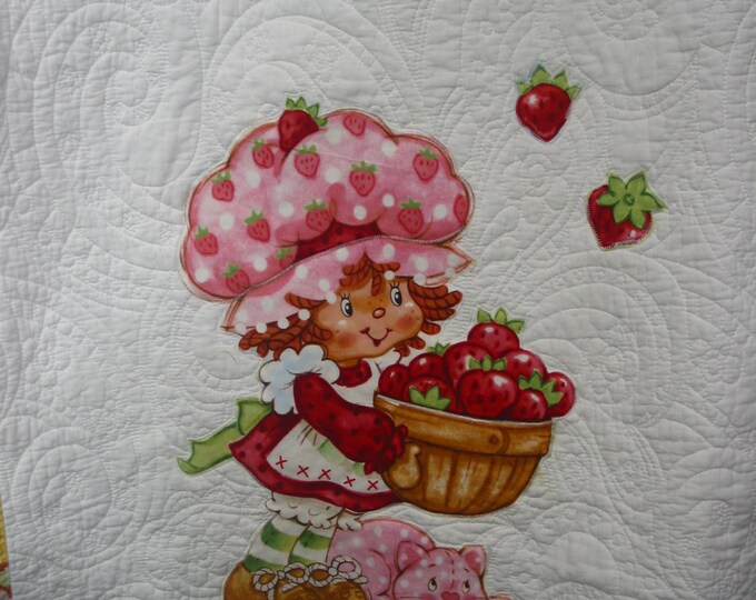 Strawberry Shortcake Blanket Baby Quilt Crib Toddler Nursery Etsy