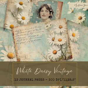 Sunflower Scrapbook Paper: Shabby Chic Floral Designs (Digital Download)