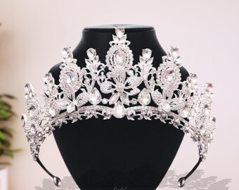 Star Crown Vintage Silver Crown, Elegant Wedding Stars Tiara 
