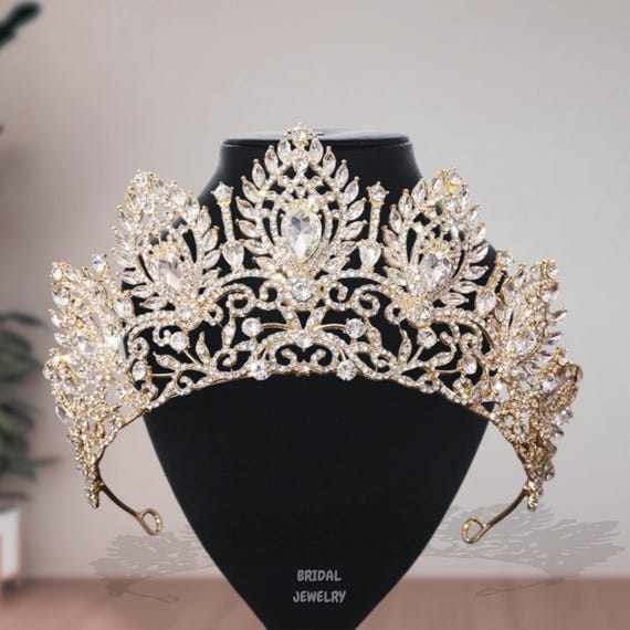 Princess crystal tiara wedding headpiece bridal jewelry Crystal skyline bridal tiara - Style #2563 main image 3