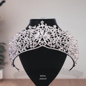 Luxury Bridal Queen Wedding Crown, Princess Butterfly Elegant Tiara, Blue/Red Crystal Handmade Tiara, Gift For Her, Quinceanera Crown