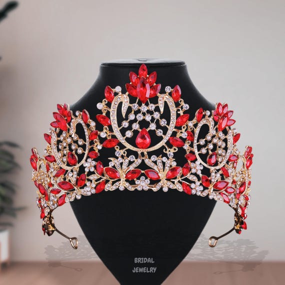 Luxury Baroque Crystal Rhinestone Wedding Crown: Bridal  display picture 3