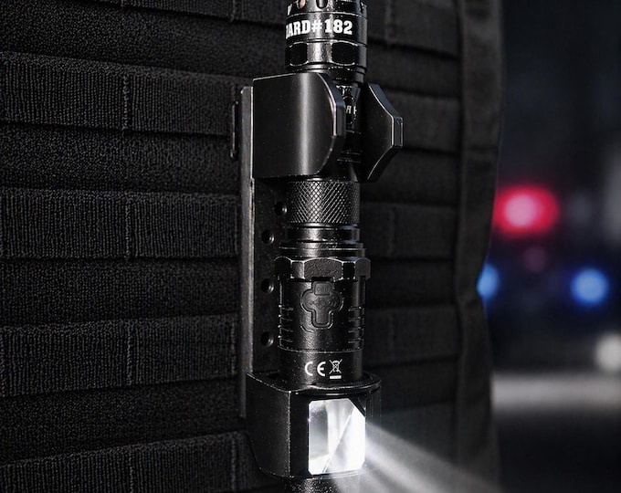 Featured listing image: 2-in-1 Tactical Flashlight Holder | Mirror Redirect Light, Hands-Free MOLLE Mount