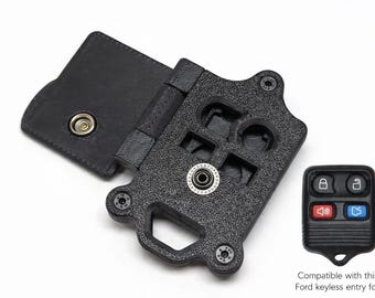 Ford 4-Button Key Fob Replacement Housing – Heavy Duty Flip Cover Case