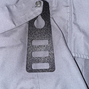 Epaulet Radio Mic Clip: Adjustable Polymer Holder for Speaker Mics