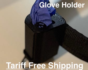 Tactical Glove Holder | TPU Polymer. Duty Belt and Tactical Vest  Compatible via MOLLE.