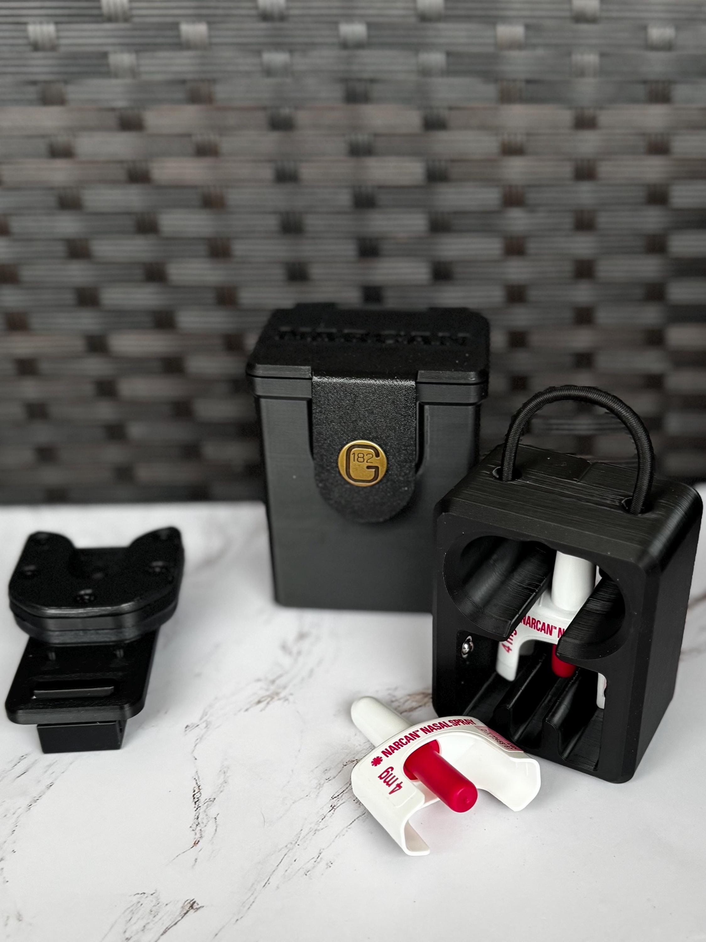 Double Narcan Nasal Spray Holder: Rapid Deployment, Belt/Molle Mount