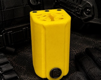 Tactical Glove Holder High Visibility Yellow: Belt Clip, MOLLE Compatible - Healthcare, Police, EMS