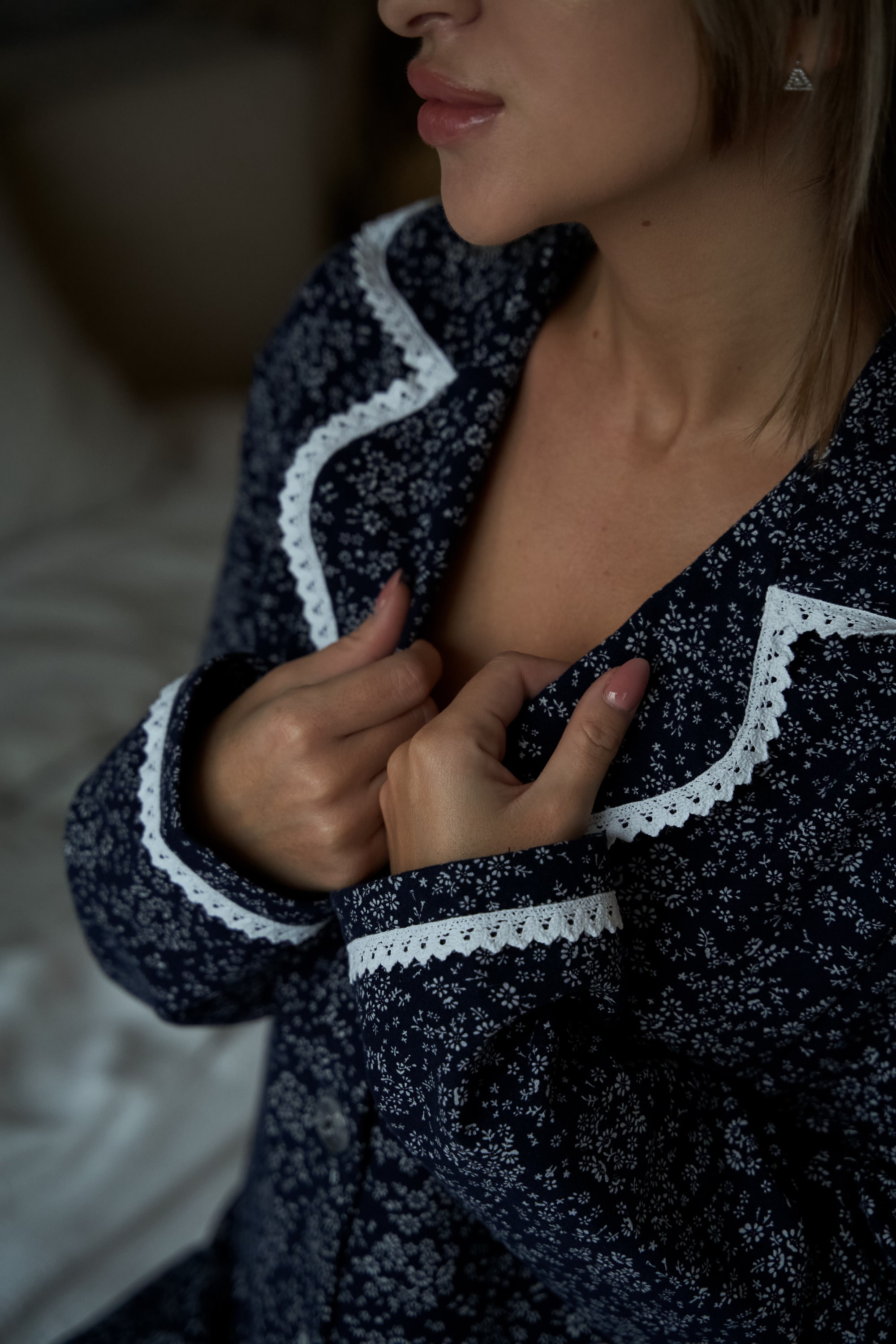Flanell Pyjama Set: 100% Baumwolle Warme Nachtwäsche
