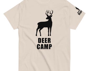 Shirt met hertenkamp | Hunters T-shirt met print | Seizoensshirt herten | Jachtseizoen-T-shirt | Vadercadeau gewei | Hunting Trip-T-shirt | Kerstcadeau vader
