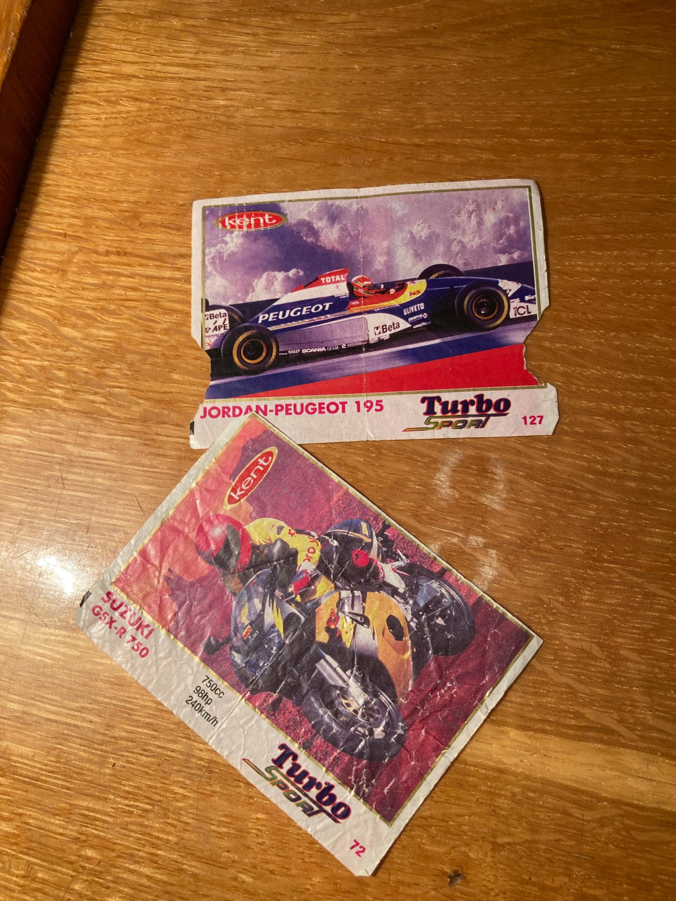Collection of 60 Turbo Sport Series 2 Gum Wrappers - Nos. 71-140