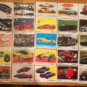 Turbo bubble, 191-260 complete series 70 inserts, chewing gum 1992-93 4 series, full set