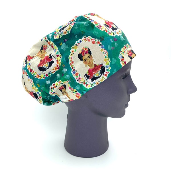 Frida EURO STYLE scrub cap, surgery hat, medical surgical hair cover for doctor, veterinarian, nurse, dentist, hygienist, healthcare