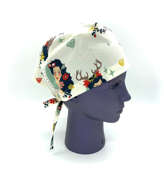 Madame Tie Back Scrub Cap Adjustable 