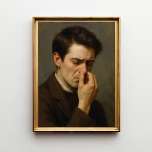 Funny bathroom picture / digital download / bathroom humour / stinky bathroom wall art / victorian portrait