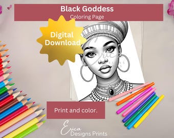 Coloring Page Black Woman Black - Il 340x270.6202099368 Ltbd 