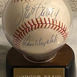 Dodger Legends Triple-Signed National League Baseball – Drysdale, Garvey & Valenzuela – “Dodger Blue” Ink – Iconic Los Angeles Collectible