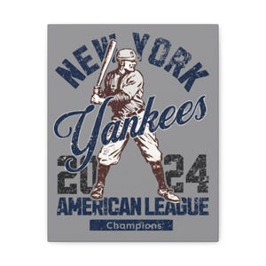 NY Yankees 2024 AL Champs Canvas Gallery Wraps