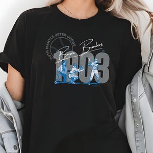 Vintage 1903 Bronx Bombers T-Shirt -Legends of Yankees Baseball Featuring Ruth, Mantle, Jeter, Judge, Retro NY Baseball Tee, MLB Fan Gift