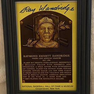 Ray Dandridge Autographed Baseball Hall of Fame Plaque Card – Vintage Baseball Memorabilia - Historical Gift - MLB Legend