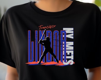 Francisco Lindor New York Mets Graphic Baseball Tee | Baseball Lover Gift | MLB Fan T-shirt | Perfect for Baseball Game Day NY Mets Fans