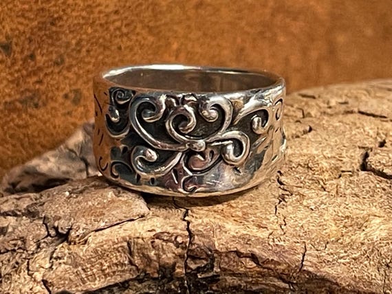 Silpada Sterling Silver Poseidon Scroll Ring Size… - image 1