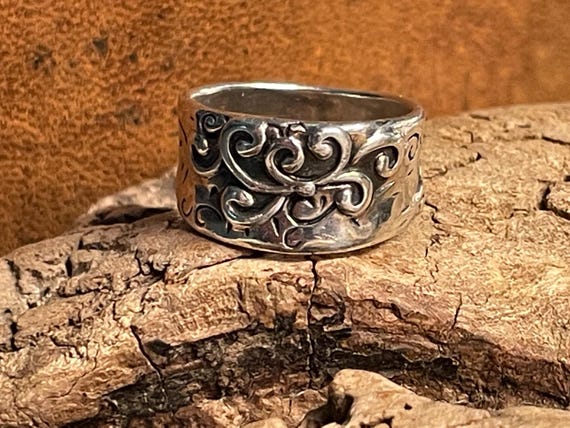 Silpada Sterling Silver Poseidon Scroll Ring Size… - image 2