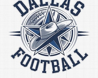 Vintage Dallas Football Design: Cowboys Fan PNG (Digital Download)