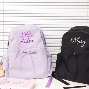 Sac à dos de ballet personnalisé pour petite fille avec nom, joli cartable pour tout-petit pour cours de danse, cadeau pour petite danseuse