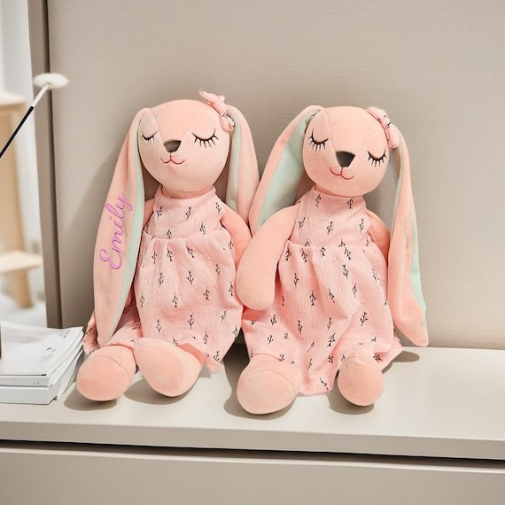 Custom Name Easter Bunny Plush: Stuffed Baby Doll Gift