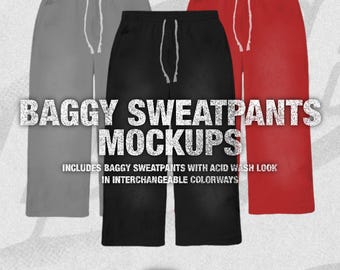 Streetwear Clothing Mockup | Baggy Sweatpants Mockup
