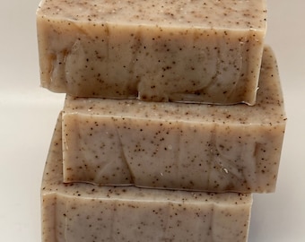 Patch-wood-w/Coffee Grounds Soap-Great for your Kitchen too-5 to 6oz Bar-Pure Olive Oil