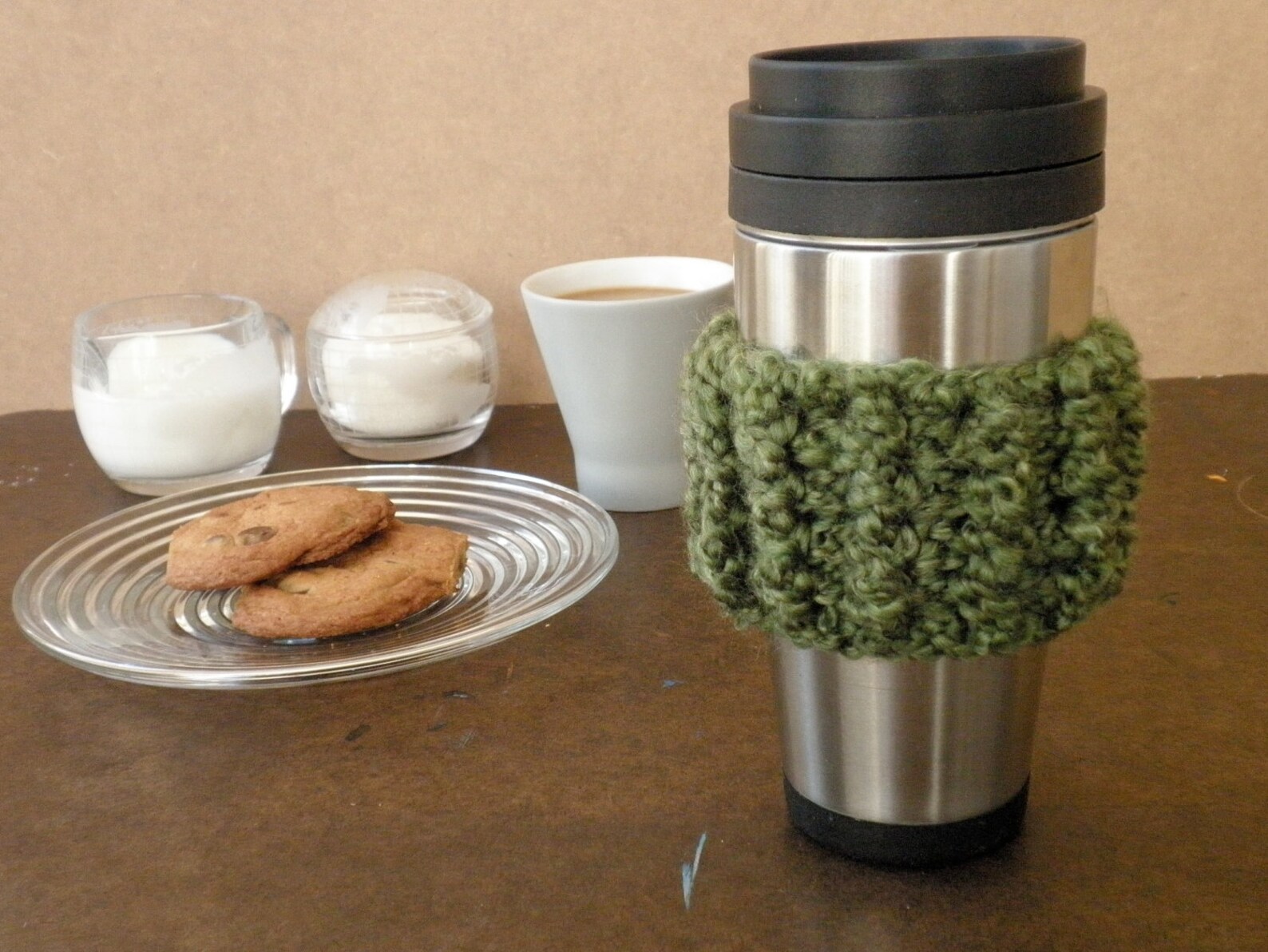 Olive Green Coffee Cuff Etsy