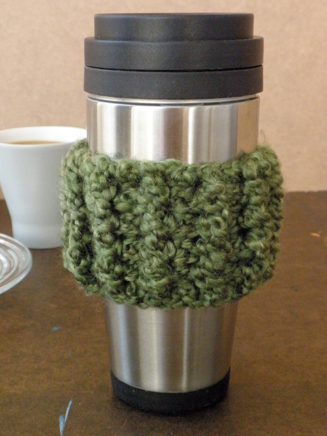 Olive Green Coffee Cuff Etsy