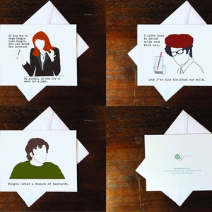 Set of 6 Mini Cards With Envelopes VW Van Polaroid Paintings Kraft Envelopes  Blank Watercolor Cards 