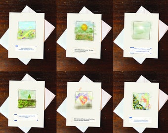 Fortune Cookie Bundle Pack, greeting cards, 12 cards/12 envelopes, blank cards with envelopes, any occasion, size A2, 4.25" x 5.5"