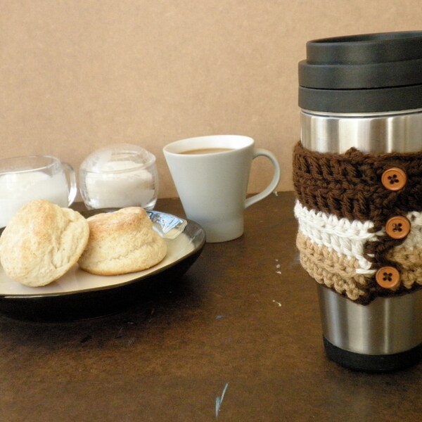 Latte Buttoned Coffee Cuff