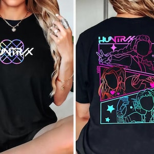 Huntrix Girls Sweatshirt, Kpop Demon Hunters T-shirt, Vintage Huntrix Shirt, Huntrix Fan Gift, Rumi Zoey Mira Graphic Tee, Kpop Huntrix