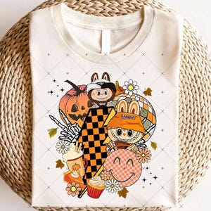 Spooky Doll Monster Characters Thunder Fall Shirt, Monster Doll Autumn Pumpkin Shirt, Coquette Doll For Kids Girls, Doll Cartoon Halloween