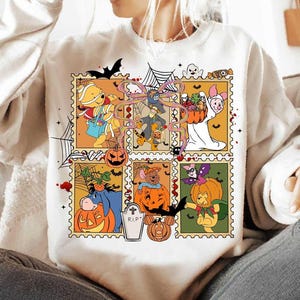 Halloween Cute Bear Sweatshirt, Cute Bear Shirt, Retro Halloween Tshirt, Cozy Season Shirt, Pooh Bear Halloween Shirt, Honey Bear Fall Gift