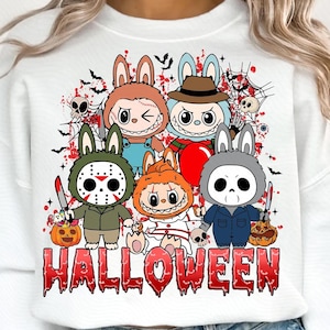 Halloween Monster Doll T-Shirt, Horror Character Shirt, Halloween Labubu Shirt, Spooky Season Shirt, Doll Monster Shirt, Gift For Halloween