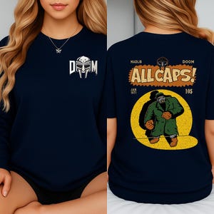MF Doom Madlib All Caps Hoodie, Metal Face Hoodie, MadVillain Hoodie, Retro Unisex Tee,y2k oversized Hoodie, Warrior Hoodie, Rock Hoodie