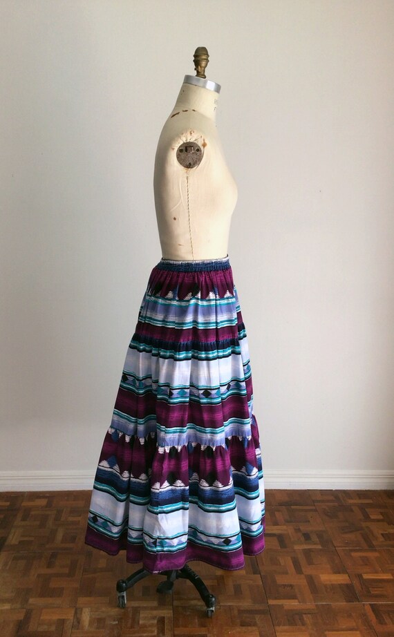 Vintage Western Tiered Skirt, Full Ruffle Skirt, … - image 2