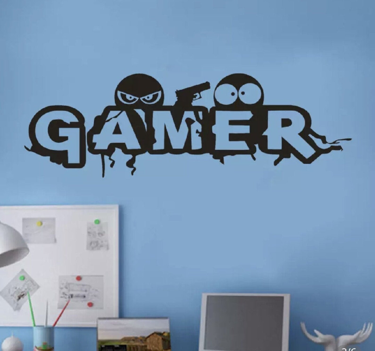 Gamer Name Wall Decal Personalized Name Gamer Wall Sticker Etsy UK