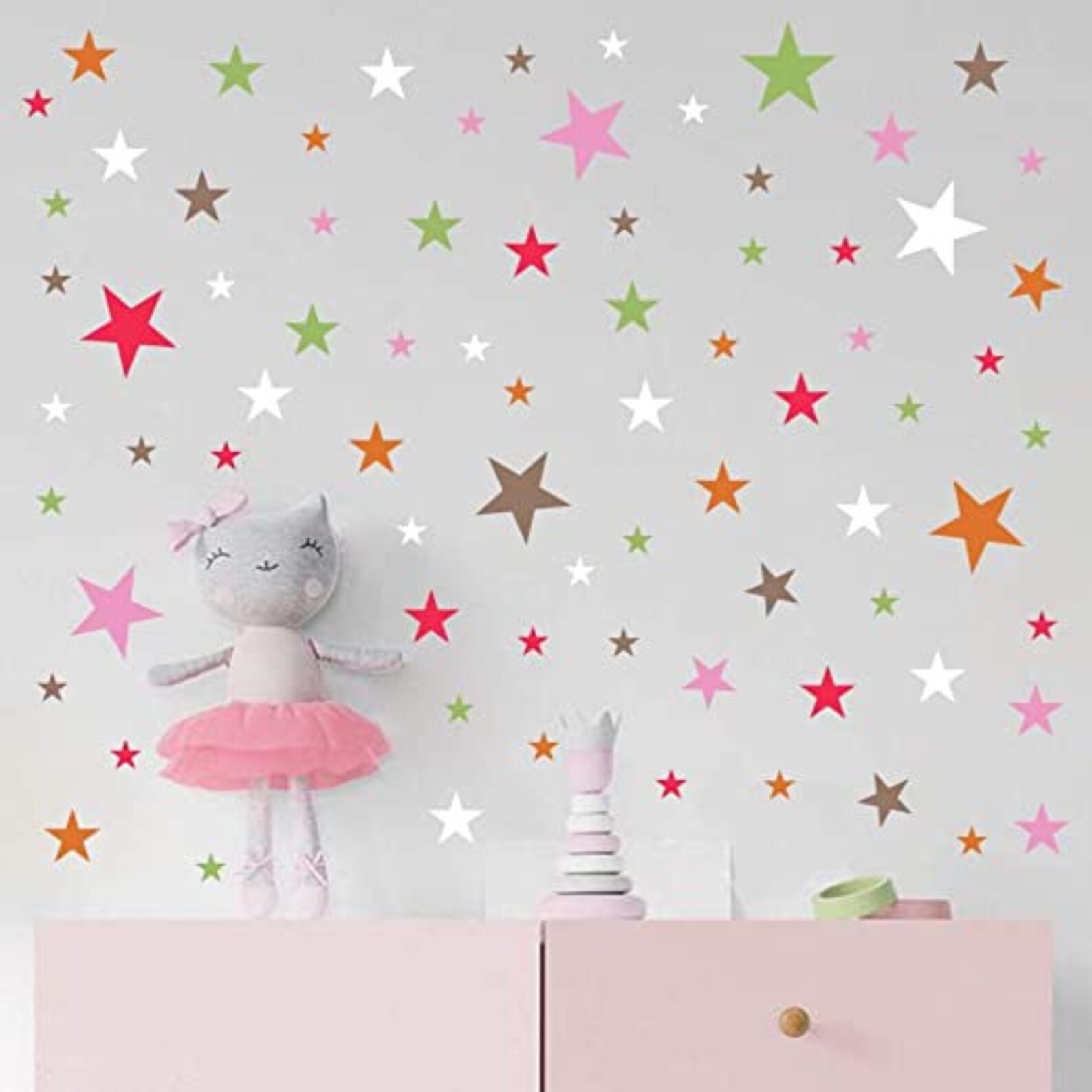 Star Wall Decals Vinyl Wall Decals 220 Star Decals 4 Color Etsy
