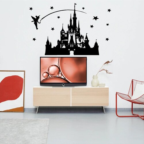 Disney Castle Characters Wall Sticker Art Decal Sticker Etsy