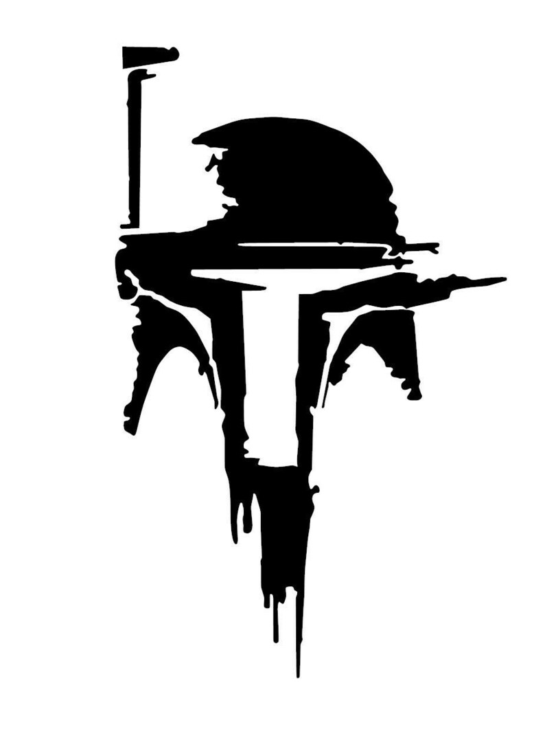 Distressed Mandalorian Helmet Premium Vinyl Decal Hood Decal Etsy